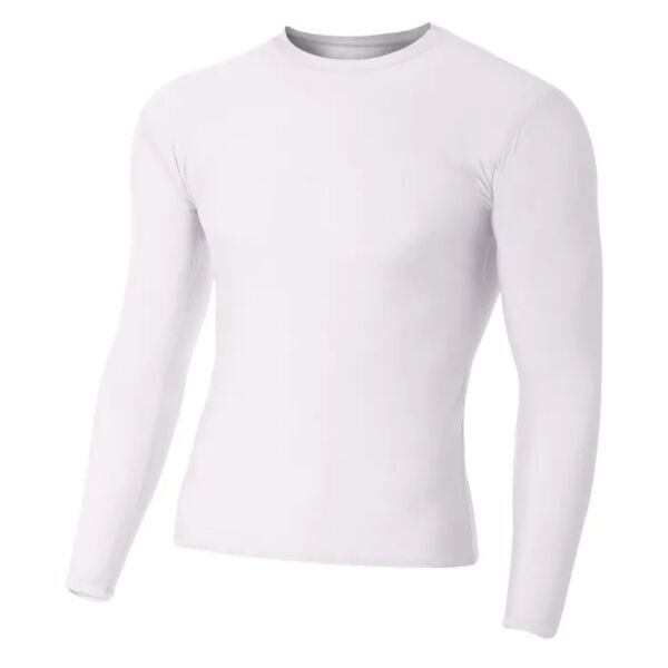 Youth Polyester Spandex Long Sleeve Compression T-shirt - NB3133 Thumbnail
